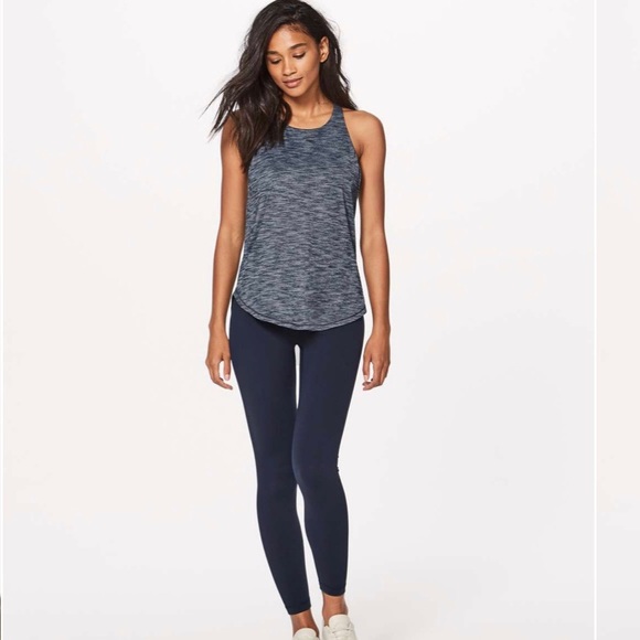 Lululemon Raise the Barre tank in Heathered Nocturnal Teal in size 4 - Picture 4 of 8